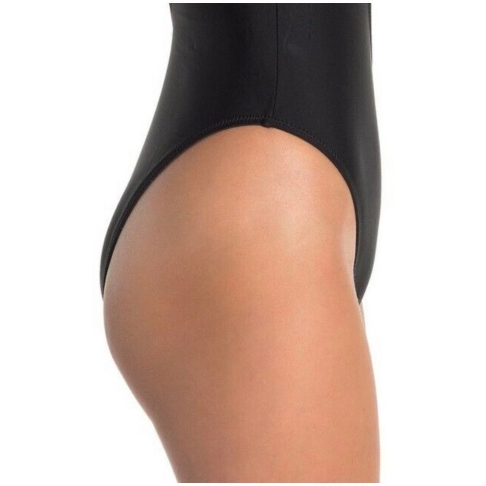 𝅺Kendall And Kylie Black And Green Bandeau One Piece Swimsuit Size XL - Picture 4 of 9